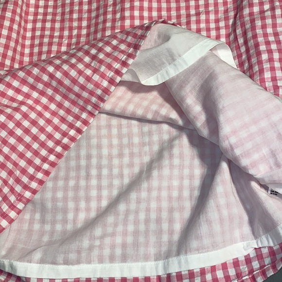 Crown & Ivy Pink Gingham Cotton Shift Dress NWOT SZ L - Picture 7 of 9